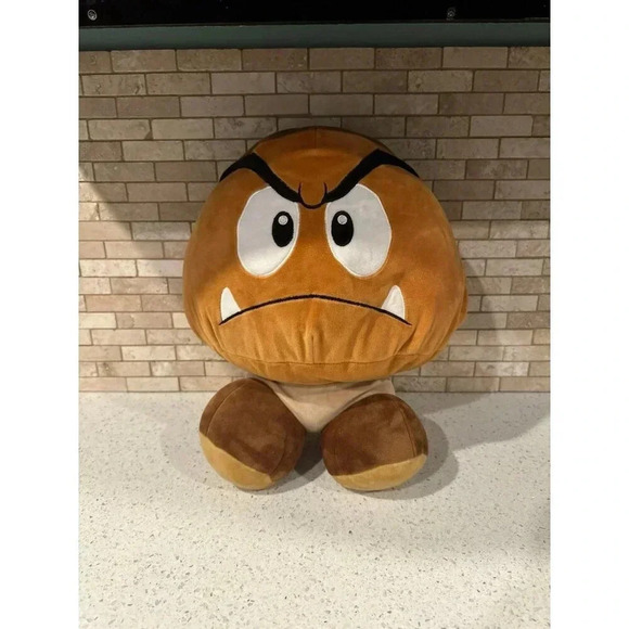 Club Mocchi Nintendo Super Mario 15" Character Brown Squishy Goomba Plush #30 - Picture 1 of 3